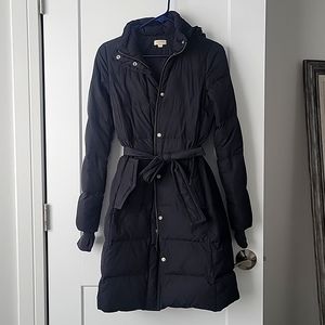 J. Crew black down coat